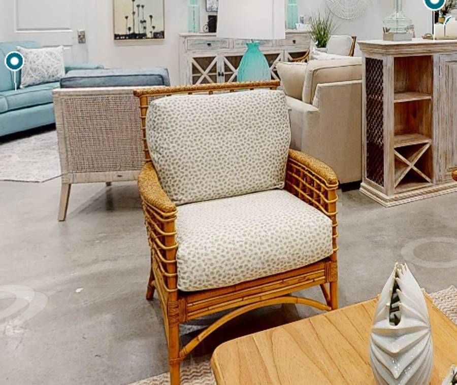 Mackinac Rattan Lounge Chair from Capris Furniture Model OC320