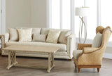 Chattanooga 4 Pc Rattan Chair and Upholstered Sofa Set Model OC393-S5521 by Capris Furniture