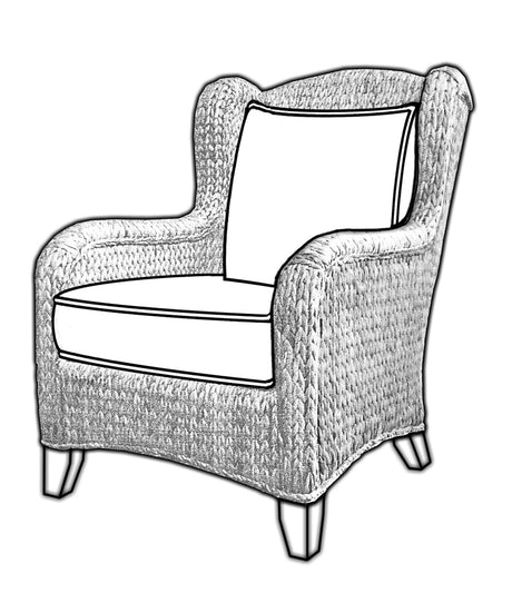 Rhodes Rattan Lounge Chair by Capris Furniture Model OC307