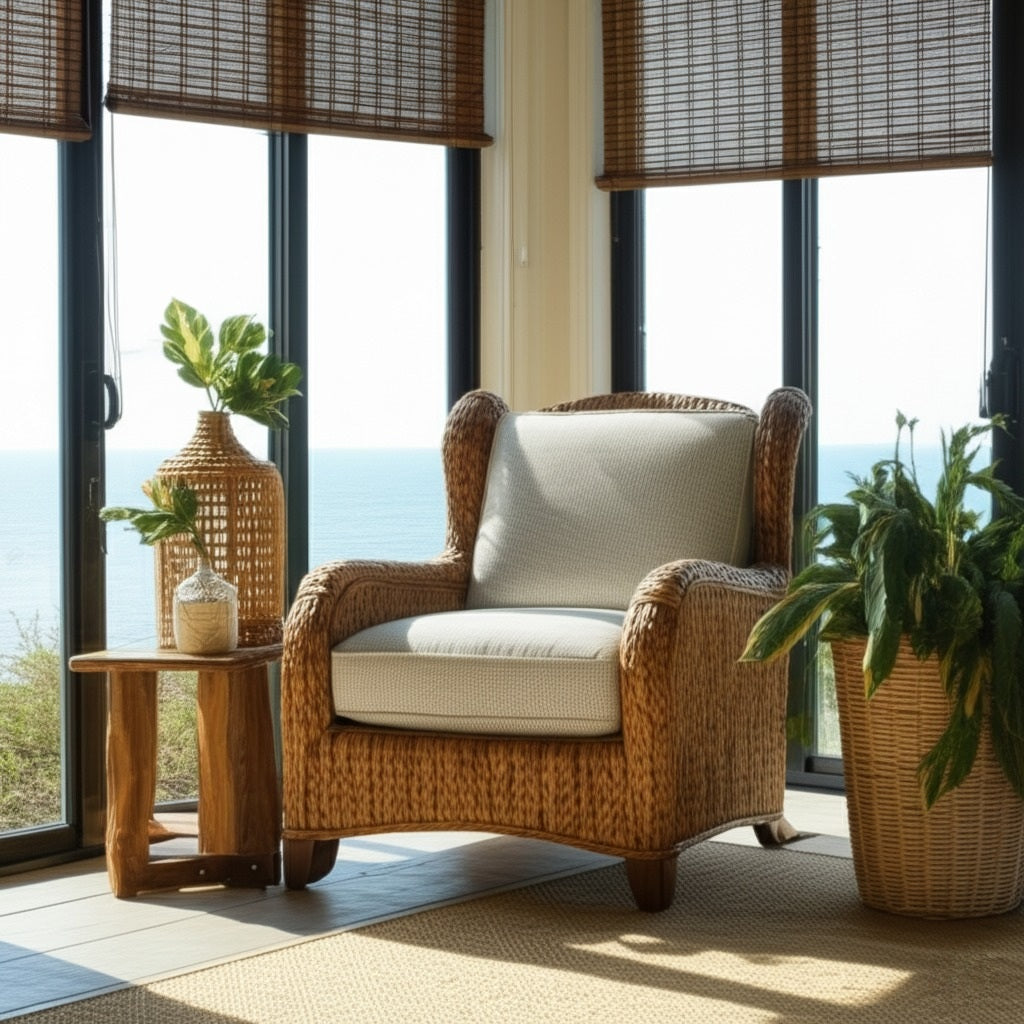 Rhodes Rattan Lounge Chair by Capris – Elegant Coastal Comfort ...