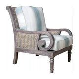 Biscayne Wood and Wicker Lounge Chair from Capris Furniture Model OC318