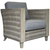 Rattan and Wood Occasional Chair Chair in Distressed Grey Finish Model OC384 by Capris Furniture
