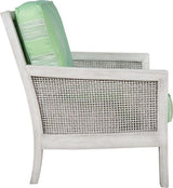 Savannah Wood and Wicker Lounge Chair Model OC394 by Capris Furniture