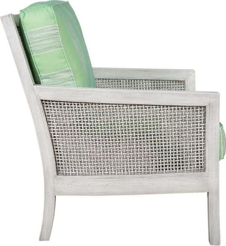 Savannah Wood and Wicker Lounge Chair Model OC394 by Capris Furniture