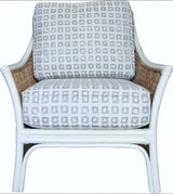 Countryside White Rattan and Natural Wicker Weave Occassional Chair Model OC734 from Capris Furniture