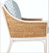Countryside White Rattan and Natural Wicker Weave Occassional Chair Model OC734 from Capris Furniture
