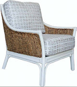 Countryside White Rattan and Natural Wicker Weave Occassional Chair Model OC734 from Capris Furniture