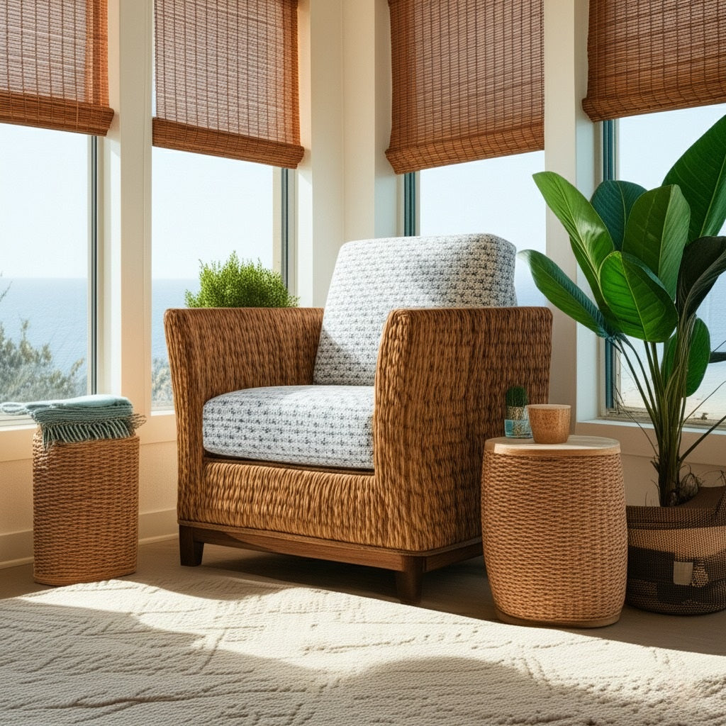 Java Rattan Lounge Chair by Capris Furniture Model OC738