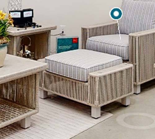 Luxe Outdoor Wicker Ottoman OT9824 by Beachcraft