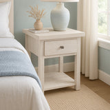 Ocean Home Nightstand With Shelf