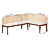 Sapporo 2 Piece Corner Bench Set with Cushion Set by Wicker Fair