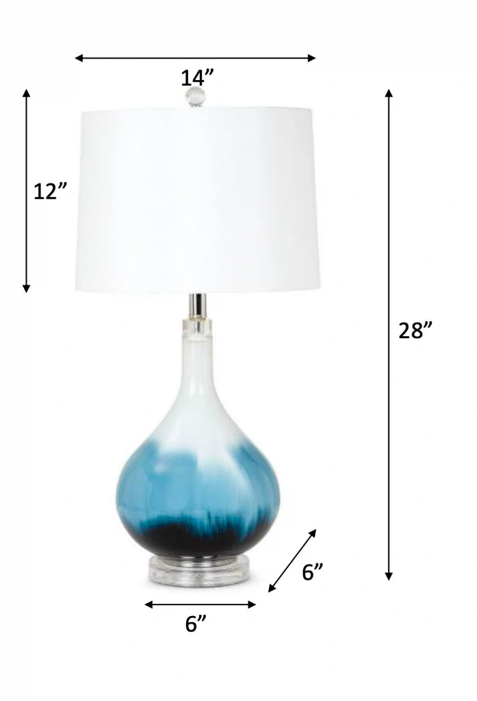 Ombre Table Lamp Set of 2 Model LUX-112-BLUE By Lux Lighting