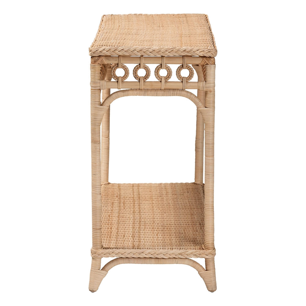 Alfred Braided Natural Rattan Console Table by Wicker Fair