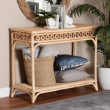 Alfred Braided Natural Rattan Console Table by Wicker Fair