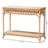 Alfred Braided Natural Rattan Console Table by Wicker Fair