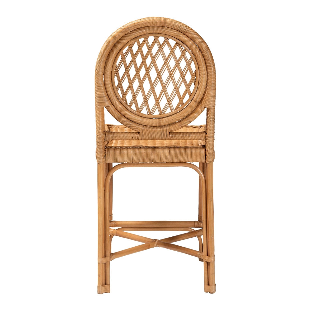 Oxford Round Back Rattan Counter Stool by Wicker Fair