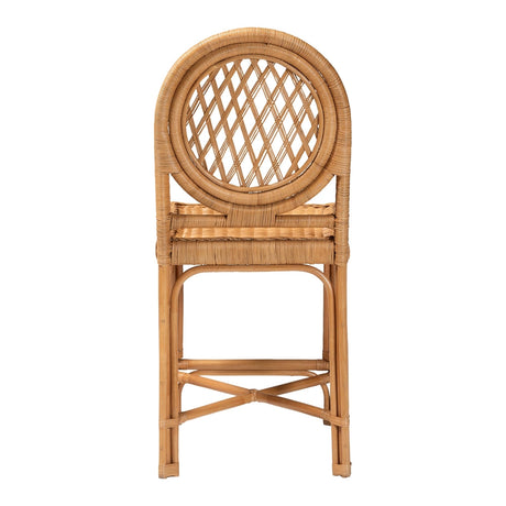 Oxford Round Back Rattan Counter Stool by Wicker Fair