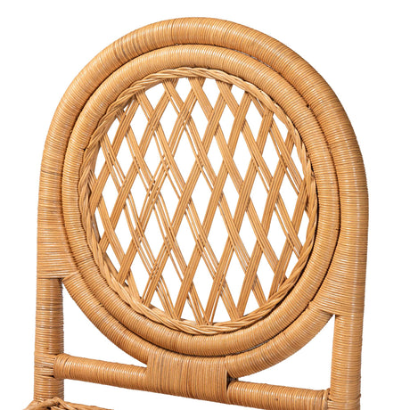 Oxford Round Back Rattan Counter Stool by Wicker Fair