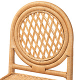 Oxford Round Back Rattan Dining Chair Set of 2 by Wicker Fair