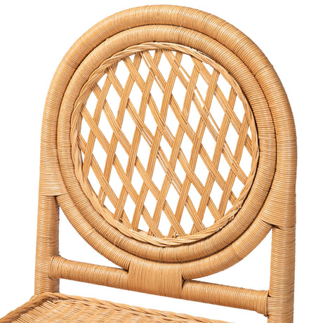 Oxford Round Back Rattan Dining Chair Set of 2 by Wicker Fair
