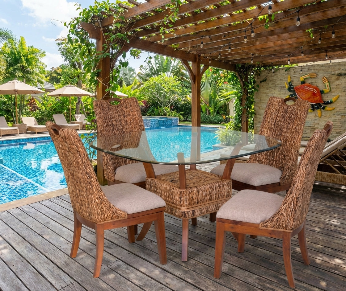 Padre 6 Pc Rattan Dining Set from Wicker Fair