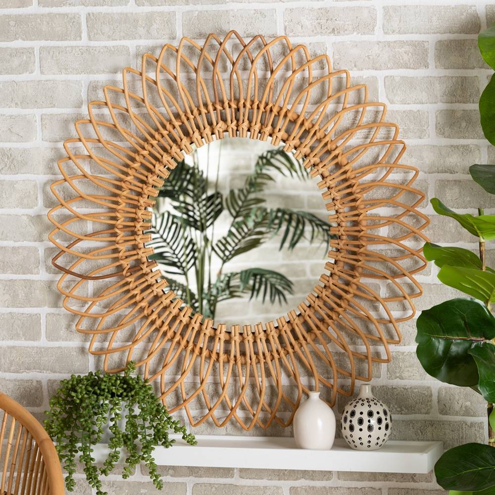 Palace Wicker Fair Rattan Mirror