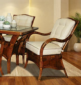 Palm Coast Rattan Dining Arm Chair Model PCDC by Wicker Fair - Choice of Cushions Made in the USA