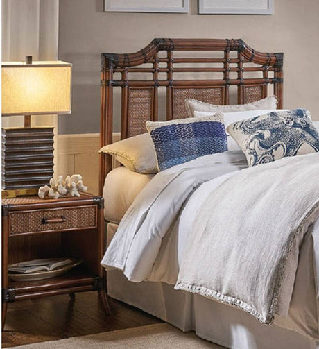 Palm Cove Wicker King Headboard Model 1102-5647-ATQ from Hospitality Rattan