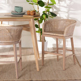 Guinea Wicker Fair Whitewash Rattan Counterstool
