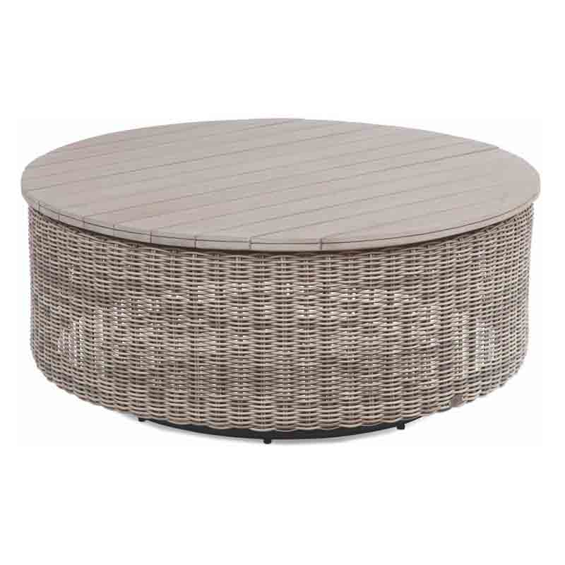 Paradise Bay Outdoor Patio (Nice enough for Indoor) Wicker Rattan Round Chat Table Model 486-070 Made in the USA by Braxton Culler