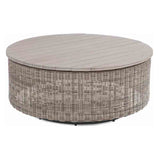 Paradise Bay Outdoor Patio (Nice enough for Indoor) Wicker Rattan Round Chat Table Model 486-070 Made in the USA by Braxton Culler