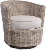 Paradise Bay Outdoor Patio (Nice enough for Indoor) Wicker Rattan Swivel Chair Model 486-005 Made in the USA by Braxton Culler