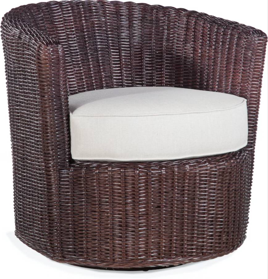 Paradise Cove Indoor Swivel Chair by Braxton Culler Model 1086-005 – Choice of Cushions Made in the USA