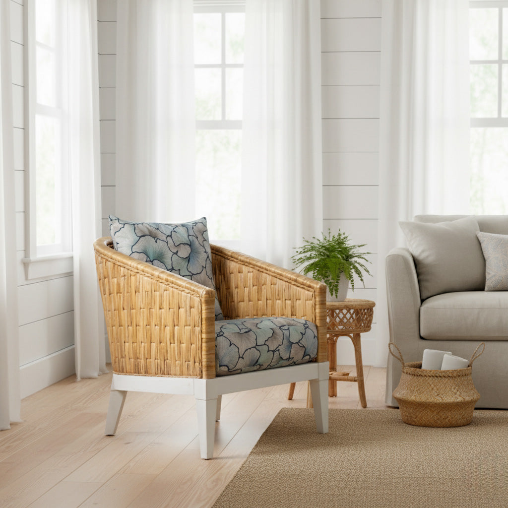 Paradisio Rattan and Wood Occassional Chair from Capris Furniture Model OC744