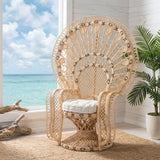 Nefali Peacock Princess Chair by Wicker Fair