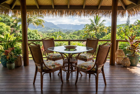 Pearl Harbor Rattan Dining Side Chair by Wicker Fair