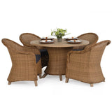Pine Island Aluminum 5 PC Outdoor Wicker Dining Set Model PPCVWN-5PC-Dining