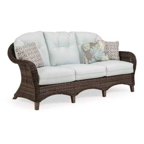 Pine Island Aluminum and Wicker Outdoor Sofa Model 651703