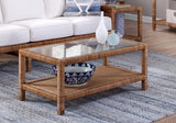 Pine Isle Rattan and Wicker Coffee Table Model 1023-072 Made in the USA by Braxton Culler