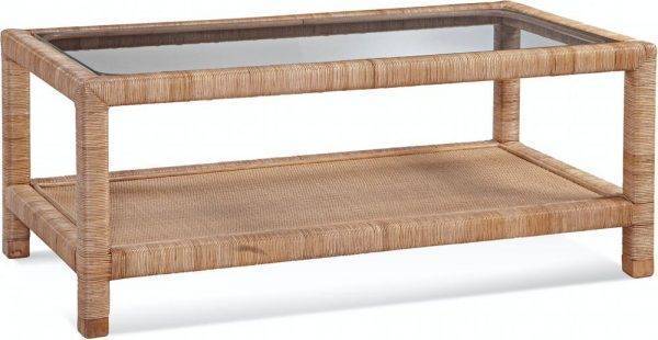 Pine Isle Rattan 2 Pc Table Set with 1 Coffee Table and 1 End Table Set Model 1023-071-072 Made in the USA by Braxton Culler