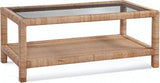 Pine Isle Rattan 2 Pc Table Set with 1 Coffee Table and 1 End Table Set Model 1023-071-072 Made in the USA by Braxton Culler