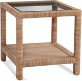 Pine Isle Rattan and Wicker End Table Model 1023-071 Made in the USA by Braxton Culler