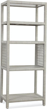 Pine Isle Rattan and Wicker Etagere Bookcase Model 1023-078 Made in the USA by Braxton Culler