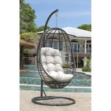 Outdoor Graphite 2 PC Hanging Chair with Cushion by Panama Jack Model PJO-1601-GRY-2HC