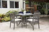 Outdoor Graphite 5 Pc Dining Set with Cushions by Panama Jack Model PJO-1601-GRY-5DA-CUSH