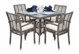 Outdoor Graphite 5 Pc Dining Set with Cushions by Panama Jack Model PJO-1601-GRY-5DA-CUSH