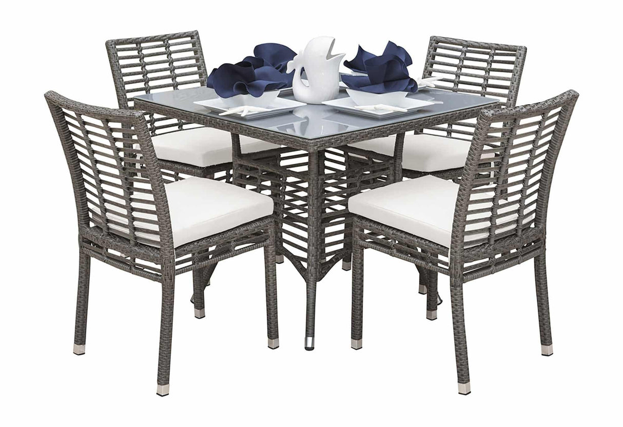 Outdoor Graphite 5 Pc Dining Set with Cushions by Panama Jack Model PJO-1601-GRY-5DS-CUSH
