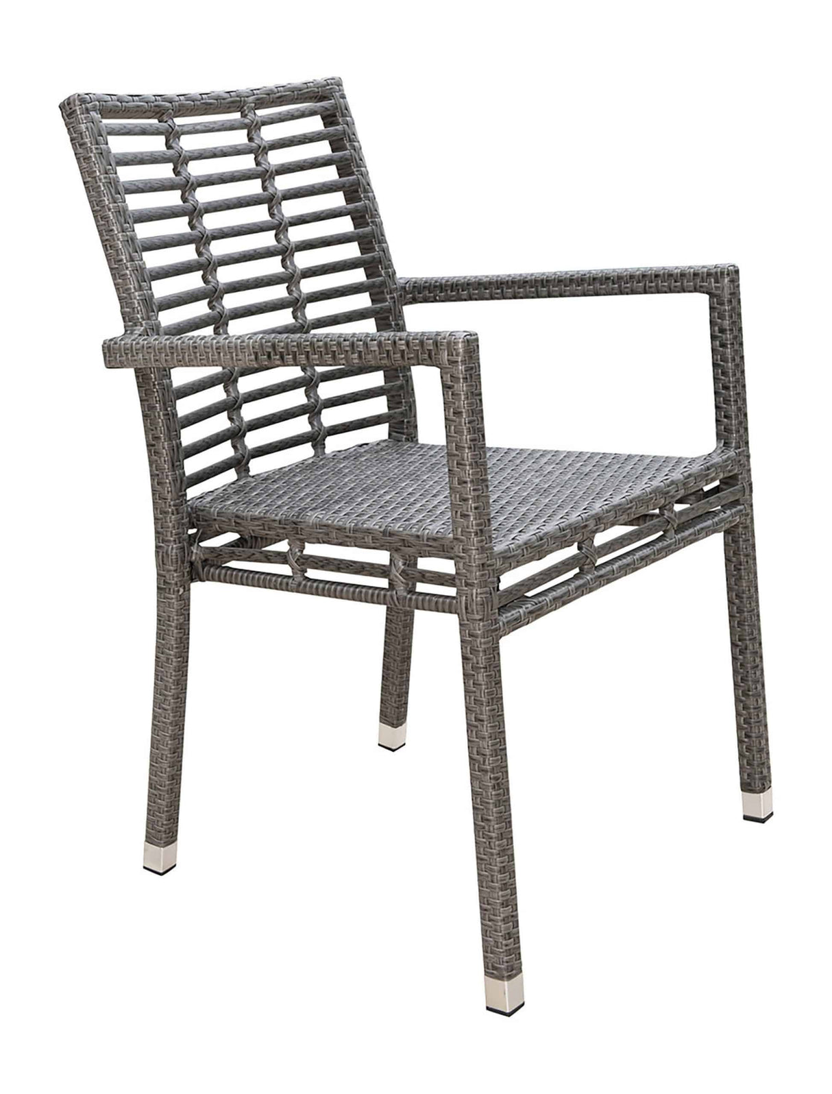 Panama Jack Outdoor Graphite Stackable Arm Chair by Hospitality Rattan Model PJO-1601-GRY-AC