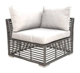 Outdoor Graphite Modular Corner Unit with Cushions by Panama Jack Model PJO-1601-GRY-C