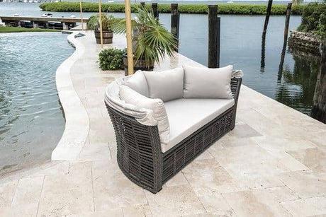 Outdoor Graphite Canopy Daybed with Cushions by Panama Jack Model PJO-1601-GRY-CD